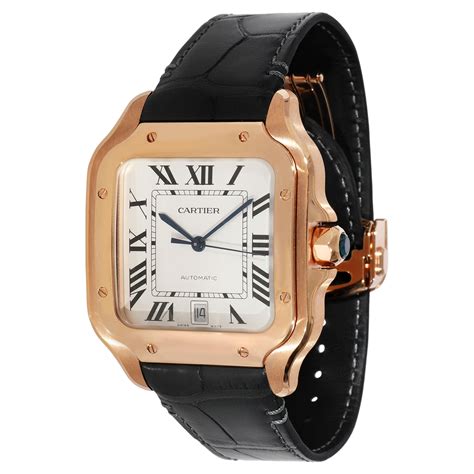 cartier mens gold watch|cartier 18k gold watch men.